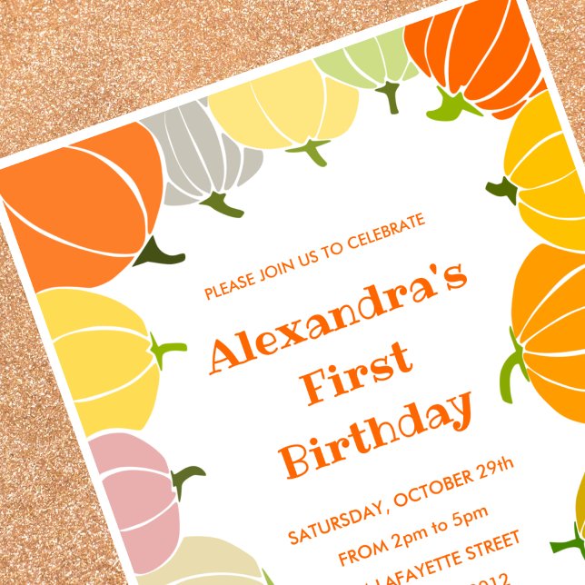 Invitations d'Halloween 1er anniversaire octobre p (Halloween-1st-birthday-invitations-october-for-kids-1)