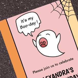 Invitations d'Halloween 1er anniversaire petit liv