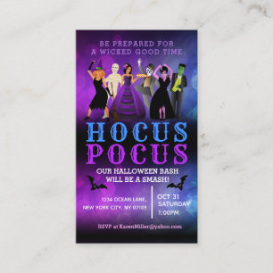 Invitations d'Halloween Cartes de visite