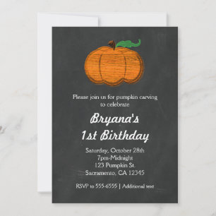 Invitations d'Halloween Citrouille orange