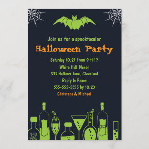Invitations d'Halloween parlées en laboratoire