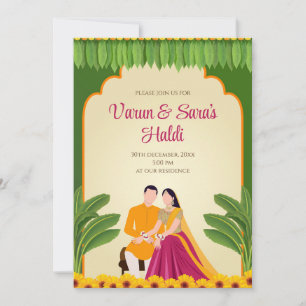 Invitations Digital Haldi & Cartes d'invitation Di