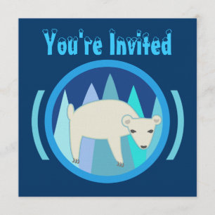 Invitations d'ours blanc