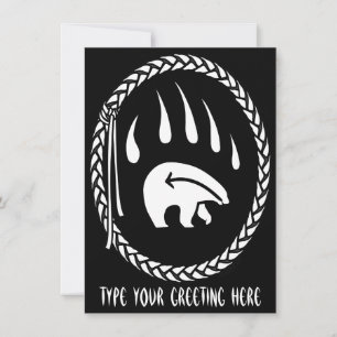 Invitations d'ours Carte d'ours tribal personnalis