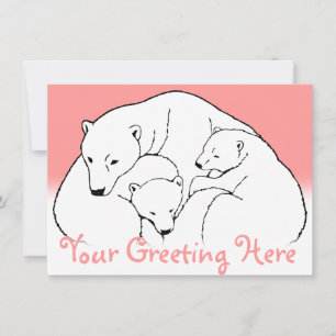 Invitations d'ours Carte personnalisée Cubs d'ours