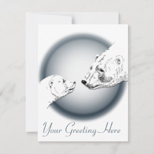 Invitations d'ours Carte personnalisée Cubs d'ours