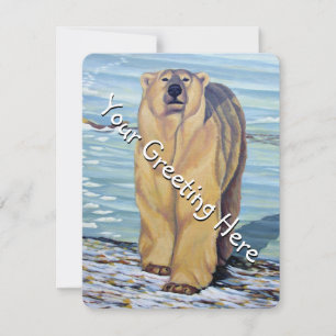 Invitations d'ours Cartes d'art d'ours polaires pe