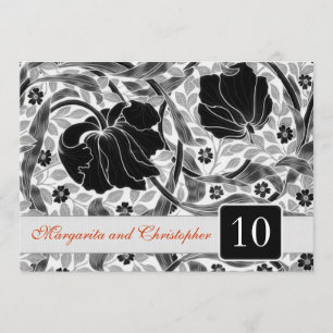 Invitations du 10e mariage anniversaire damask