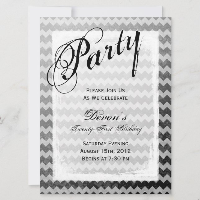 Invitations du 21e anniversaire du Black Chevron G (Devant)