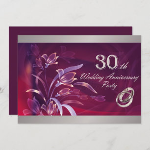 Invitations du 30e anniversaire du Mariage