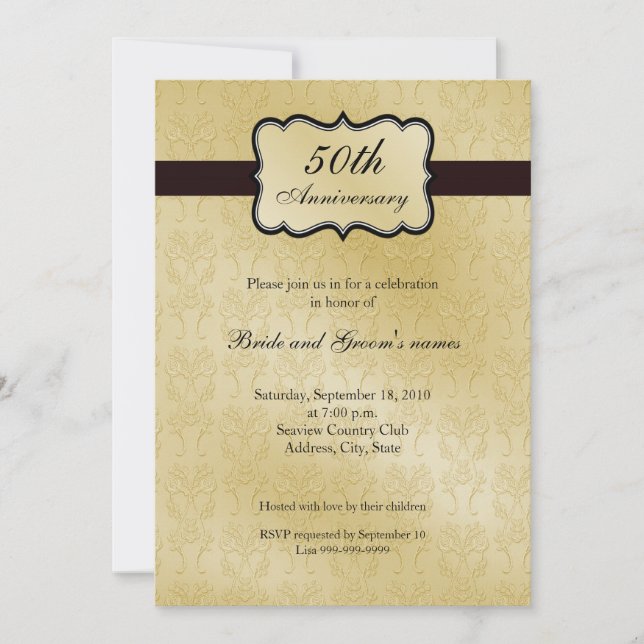 Invitations du 50e anniversaire (Devant)