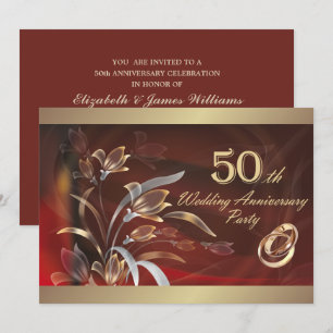 Invitations du 50e anniversaire du Mariage