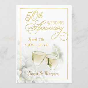 Invitations du 50e anniversaire du Mariage d'or