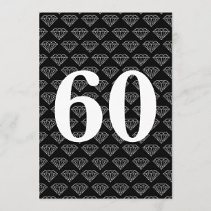Invitations du 60e anniversaire du mariage avec di
