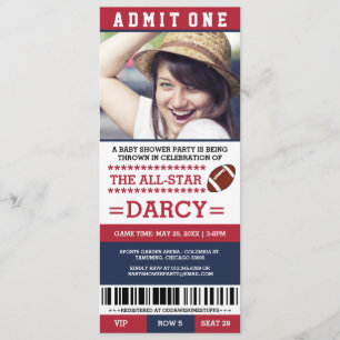 Invitations du Baby shower de football