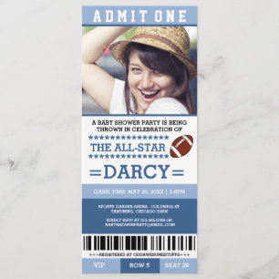 Invitations du Baby shower de football