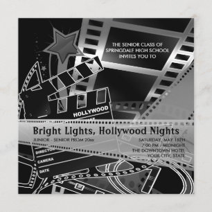 Invitations du bal de Hollywood