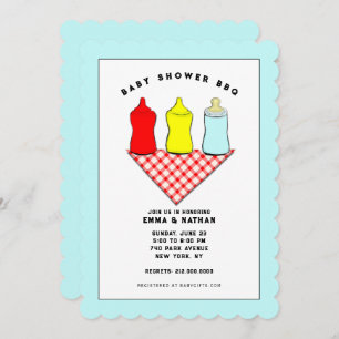 Invitations du barbecue baby shower