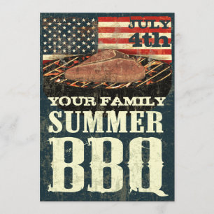 Invitations du barbecue patriotique