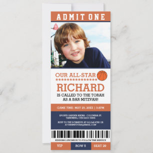 Invitations du Basketball Bar Mitzvah