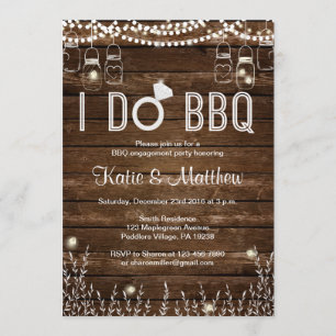 Invitations du BBQ Engagement Party