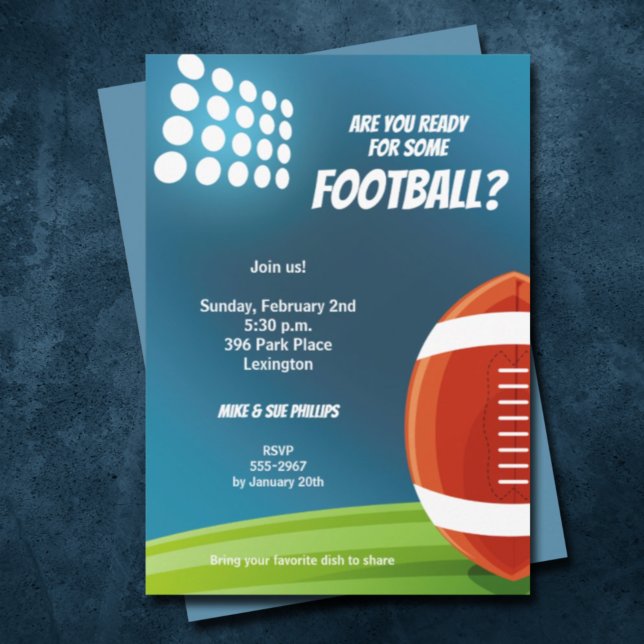 Invitations du Big Game Football Party (Créateur téléchargé)
