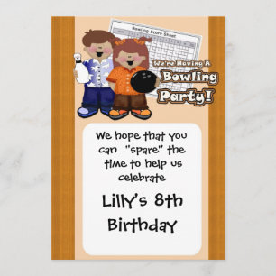 Invitations du Bowling Party