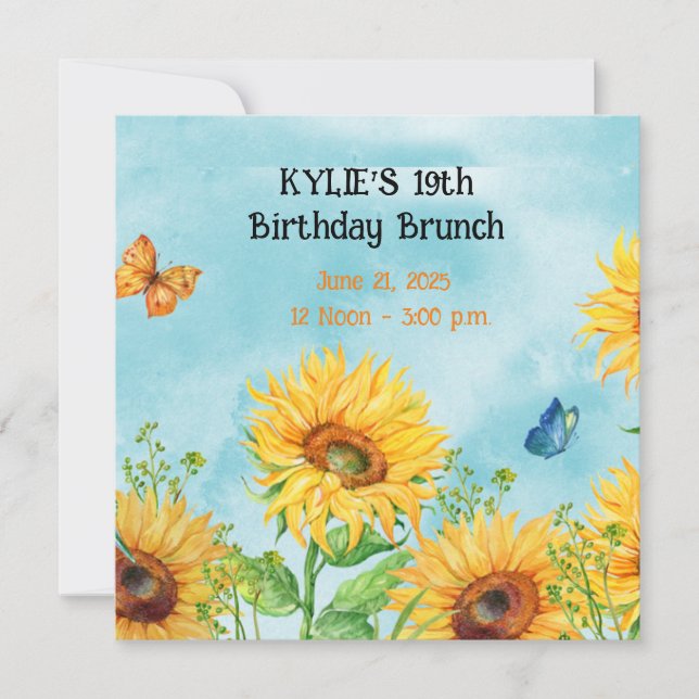INVITATIONS DU BRUNCH D'ANNIVERSAIRE DU SOUFFRE (Devant)