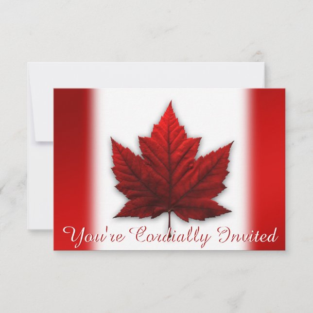 Invitations du Canada Cartes RSVP personnalisées d (Devant)