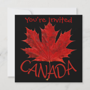 Invitations du Canada Personnalisé Drapeau du Cana
