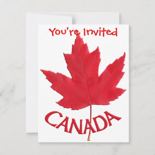 Invitations du Canada Personnalisé Drapeau du Cana