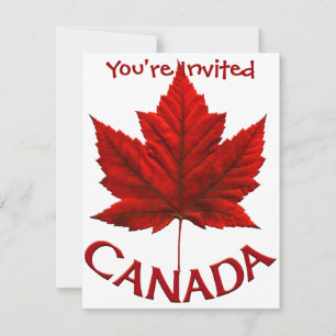 Invitations du Canada Personnalisé Drapeau du Cana