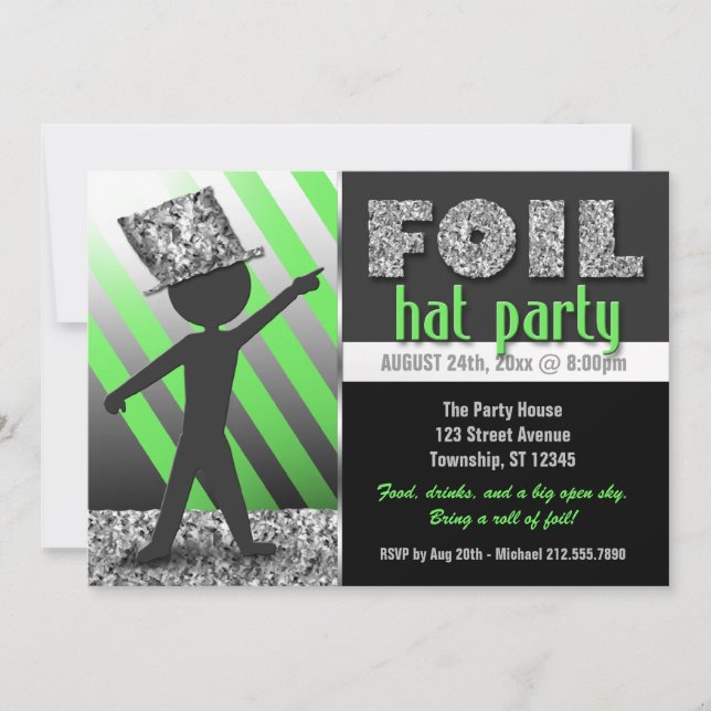 Invitations du Casquette Foil (Devant)