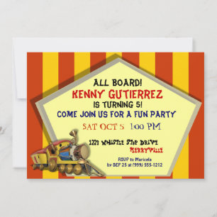 Invitations du Choo Choo Train Custom Kids Party