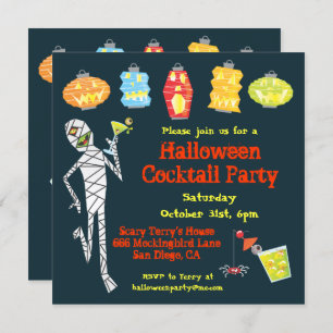 Invitations du Cocktail Halloween de maman