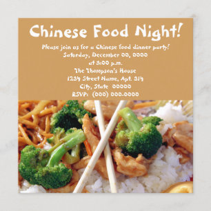 Invitations du dîner chinois