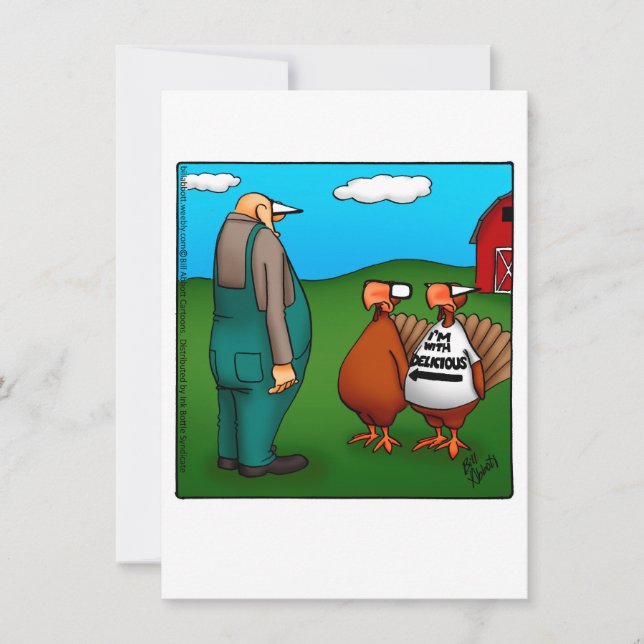 Invitations du dîner d'Humour de Thanksgiving (Devant)