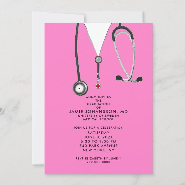 Invitations du Docteur Graduation (Devant)