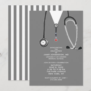 Invitations du Docteur Médicale School Graduation 