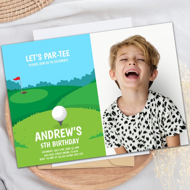 Invitations du Golf Party avec photo (Golf Party Invitations with photo)