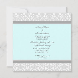 Invitations du groupe d'engagement Blue Grey Damas