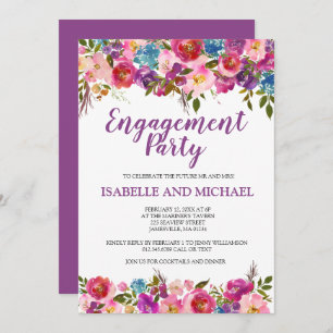 Invitations du groupe d'engagement floral pourpre