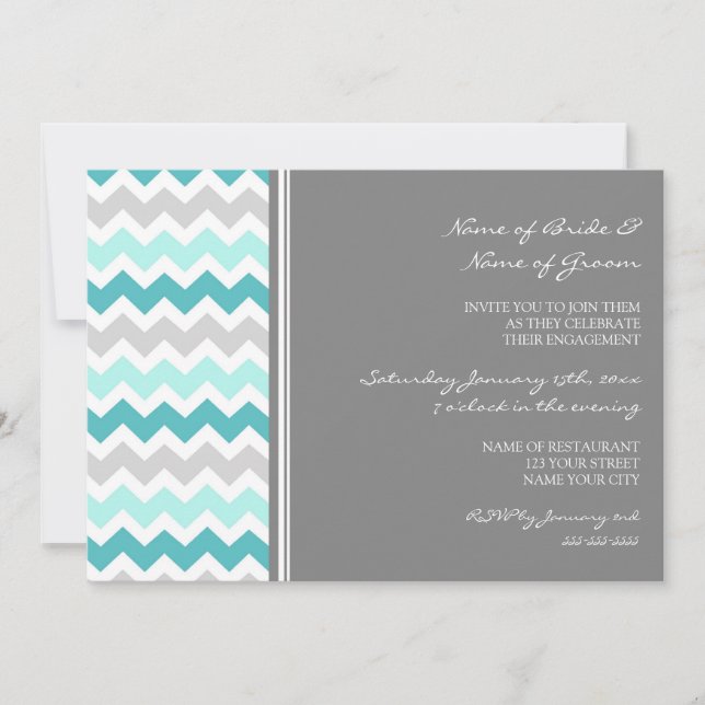 Invitations du groupe d'engagement Turquoise Grey  (Devant)