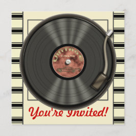 Invitations du groupe Vintage de disques de vinyle