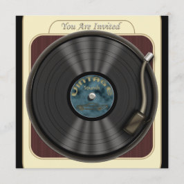 Invitations du groupe Vintage de disques de vinyle