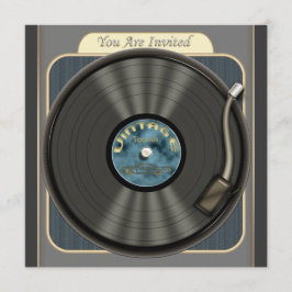 Invitations du groupe Vintage de disques de vinyle
