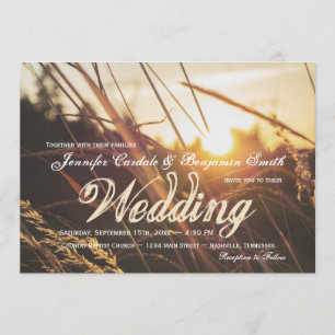 Invitations du Mariage de automne Sunset du champ 