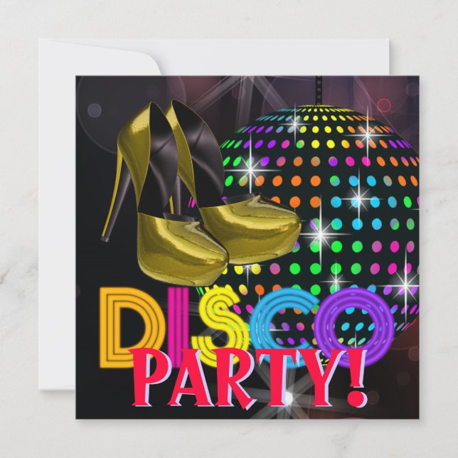 Invitations du Mirror Ball Disco Dance Party (Devant)
