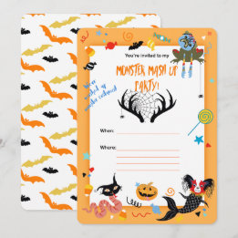 Invitations du Monster Mash Up Party Halloween