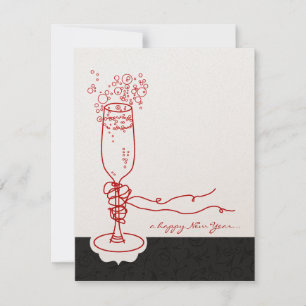 Invitations du Nouvel An Champagne